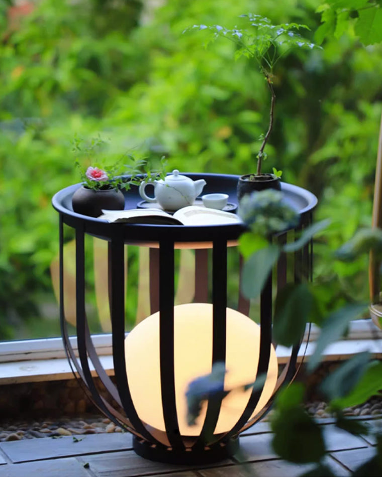 WOMO Lampadaire Extérieur de sol Solaire Rechargeable pour Terrasse-WM9004