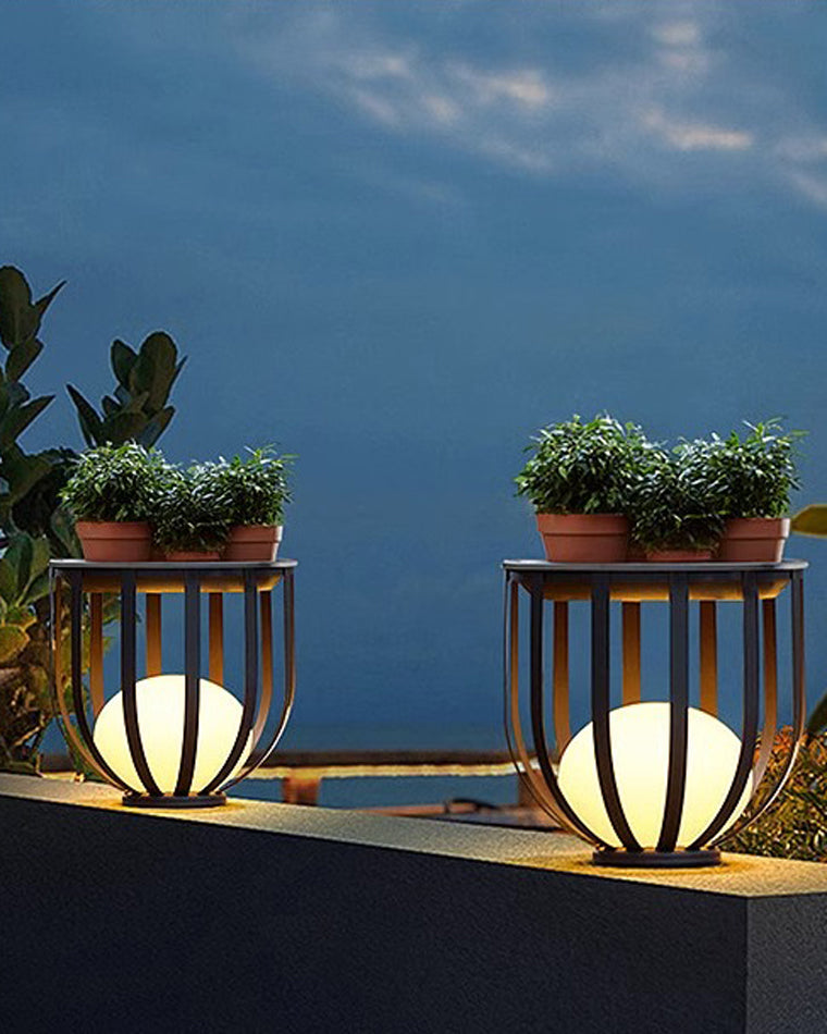 WOMO Lampadaire Extérieur de sol Solaire Rechargeable pour Terrasse-WM9004