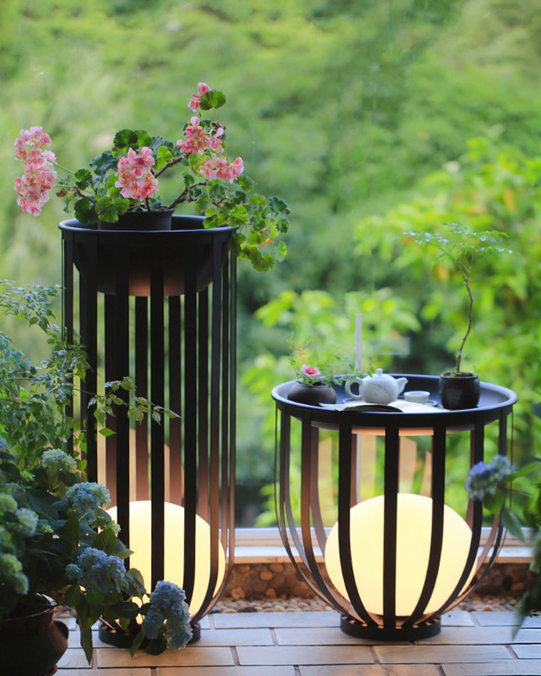 WOMO Lampadaire Extérieur de sol Solaire Rechargeable pour Terrasse-WM9004