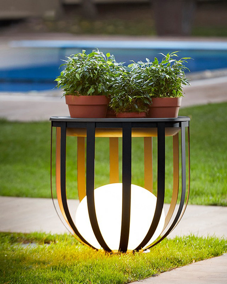 WOMO Lampadaire Extérieur de sol Solaire Rechargeable pour Terrasse-WM9004