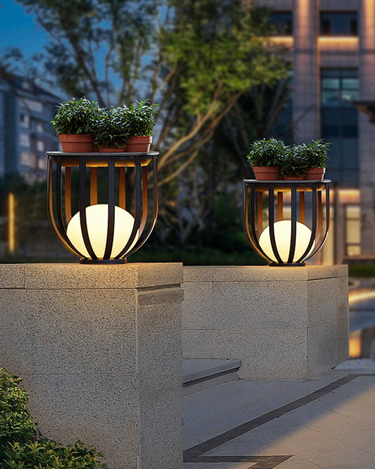 WOMO Lampadaire Extérieur de sol Solaire Rechargeable pour Terrasse-WM9004
