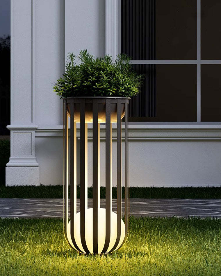 WOMO Lampadaire Extérieur de sol Solaire Rechargeable pour Terrasse-WM9004