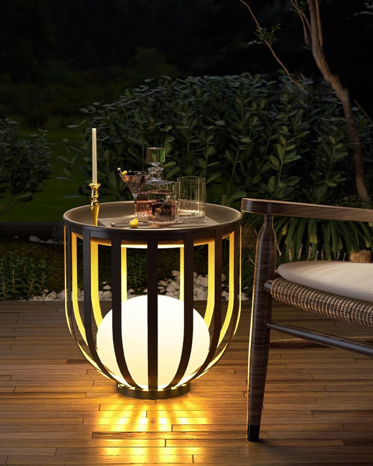 WOMO Lampadaire Extérieur de sol Solaire Rechargeable pour Terrasse-WM9004