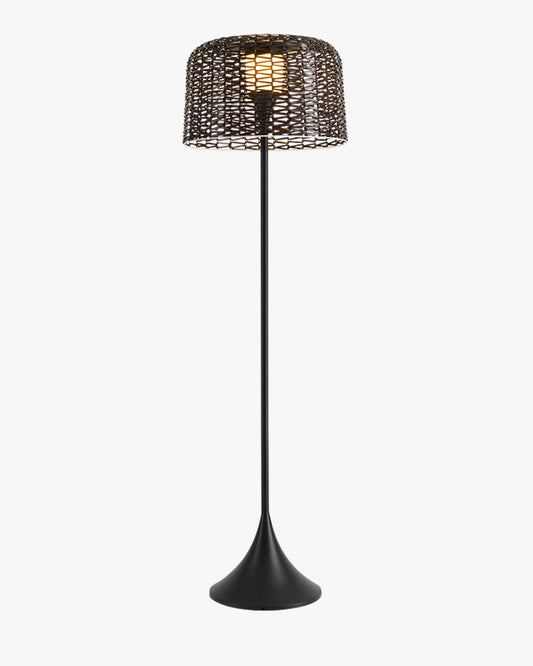 WOMO Lampadaire Extérieur de sol Solaire en Rotin-WM9011