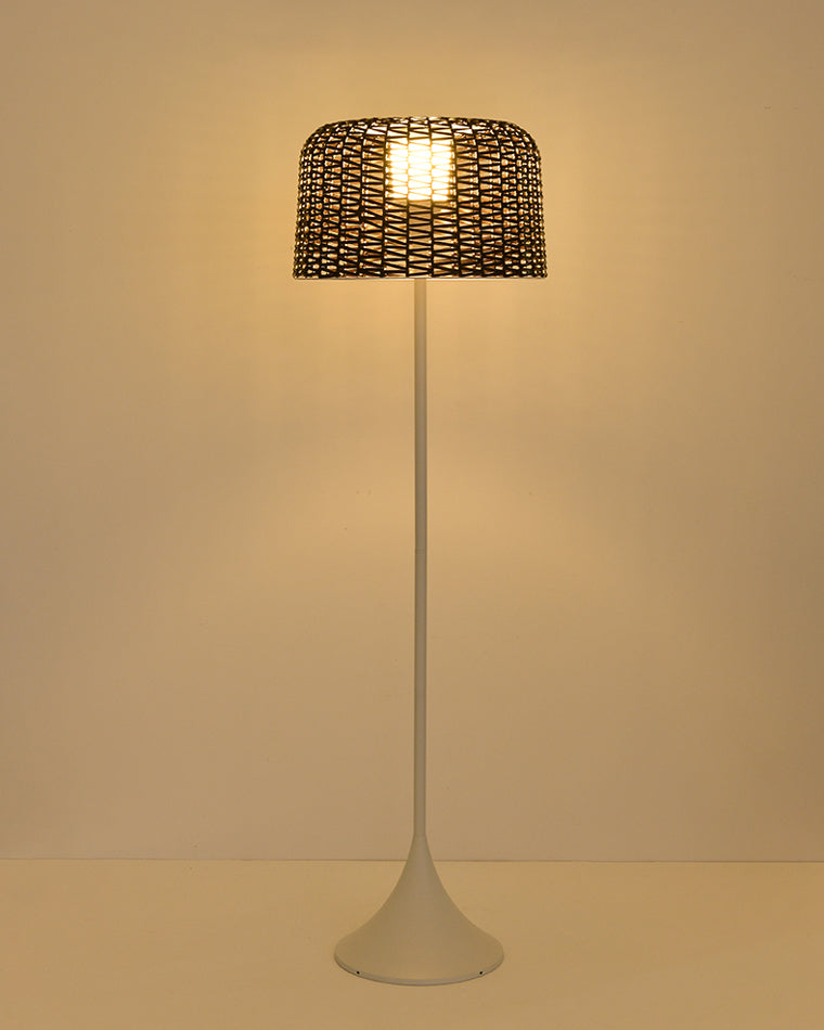 WOMO Lampadaire Extérieur de sol Solaire en Rotin-WM9011
