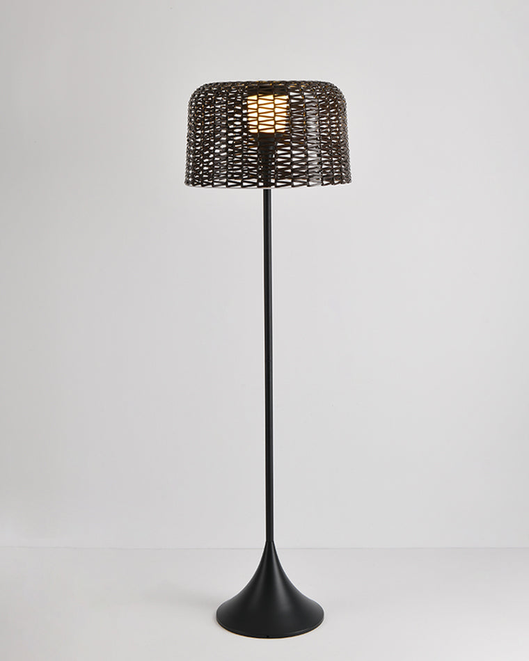 WOMO Lampadaire Extérieur de sol Solaire en Rotin-WM9011