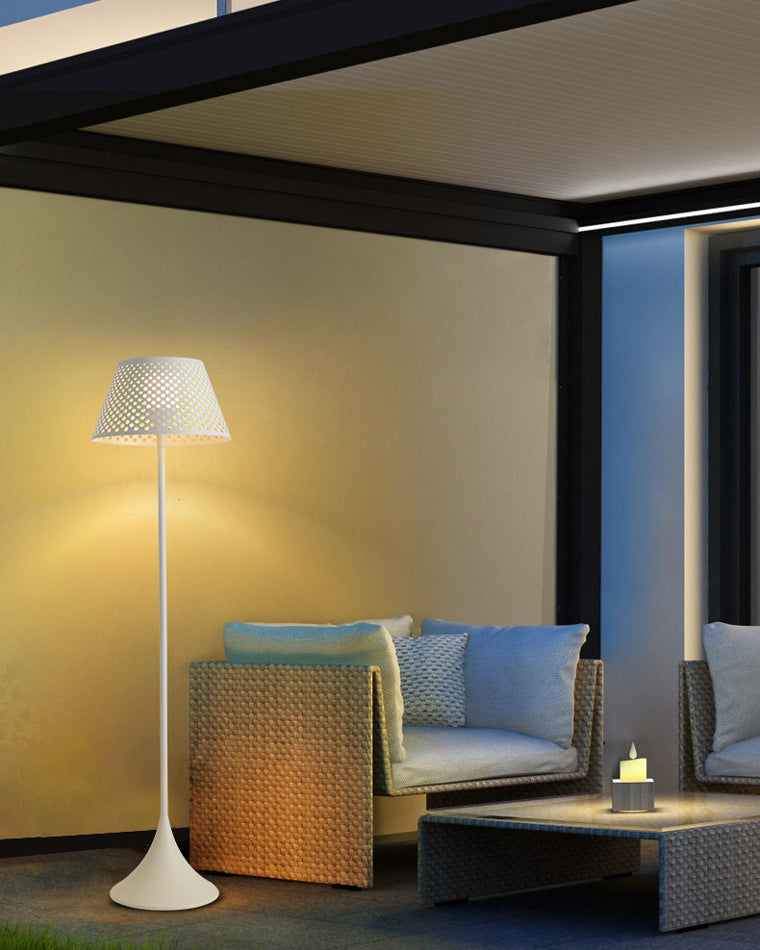 WOMO Lampadaire Extérieur de sol Solaire en Rotin-WM9011