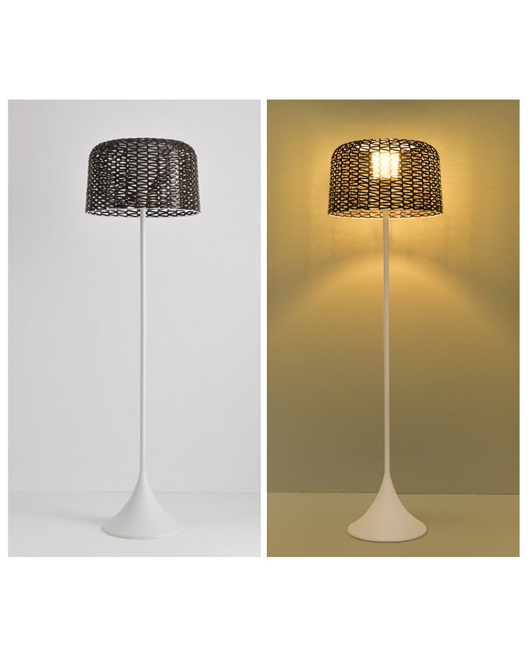 WOMO Lampadaire Extérieur de sol Solaire en Rotin-WM9011