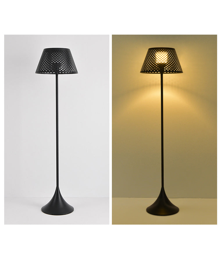 WOMO Lampadaire Extérieur de sol Solaire en Rotin-WM9011