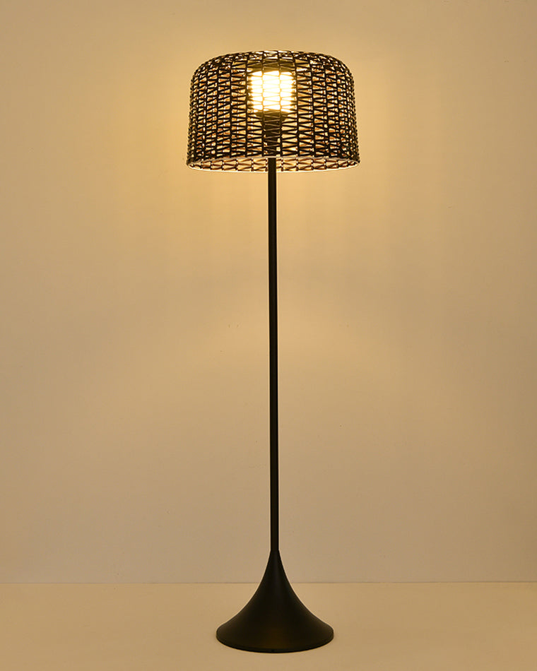 WOMO Lampadaire Extérieur de sol Solaire en Rotin-WM9011