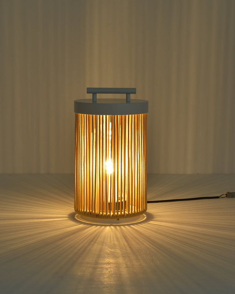 WOMO Lanterne Solaire Extérieure Portable en Osier - WM9020