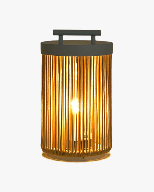 WOMO Lanterne Solaire Extérieure Portable en Osier - WM9020