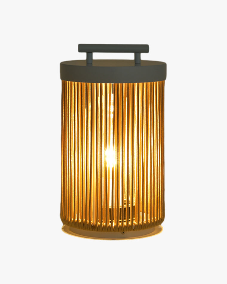 WOMO Lanterne Solaire Extérieure Portable en Osier - WM9020