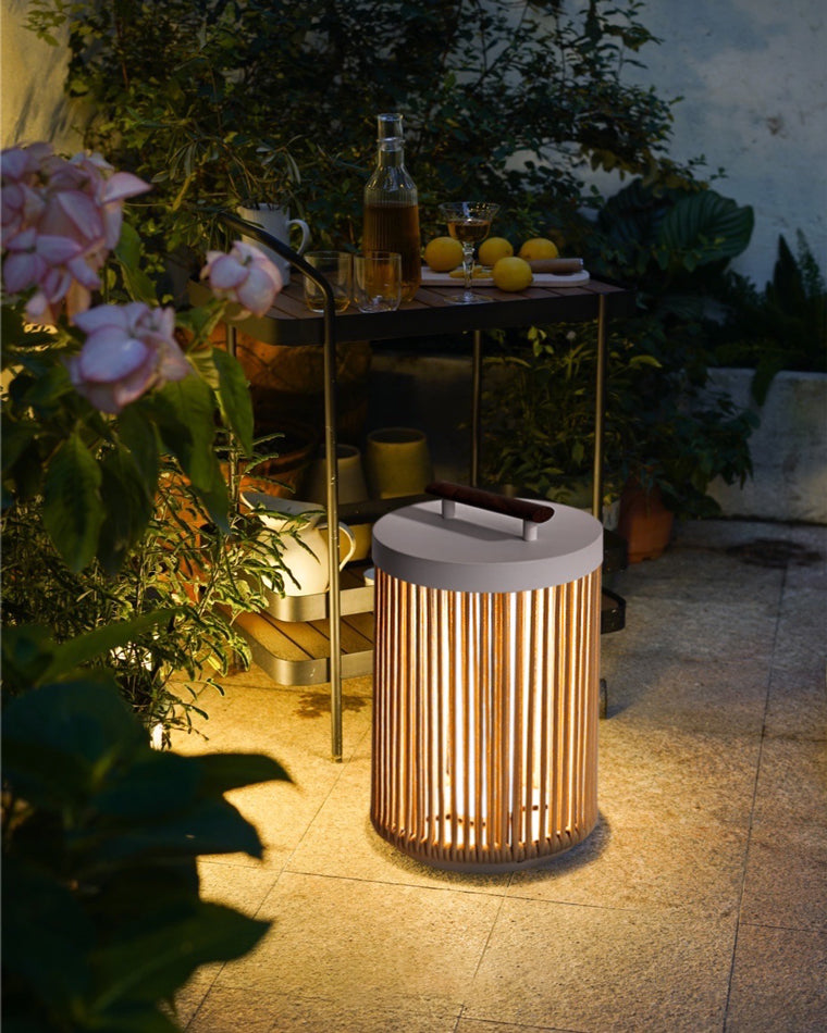 WOMO Lanterne Solaire Extérieure Portable en Osier - WM9020