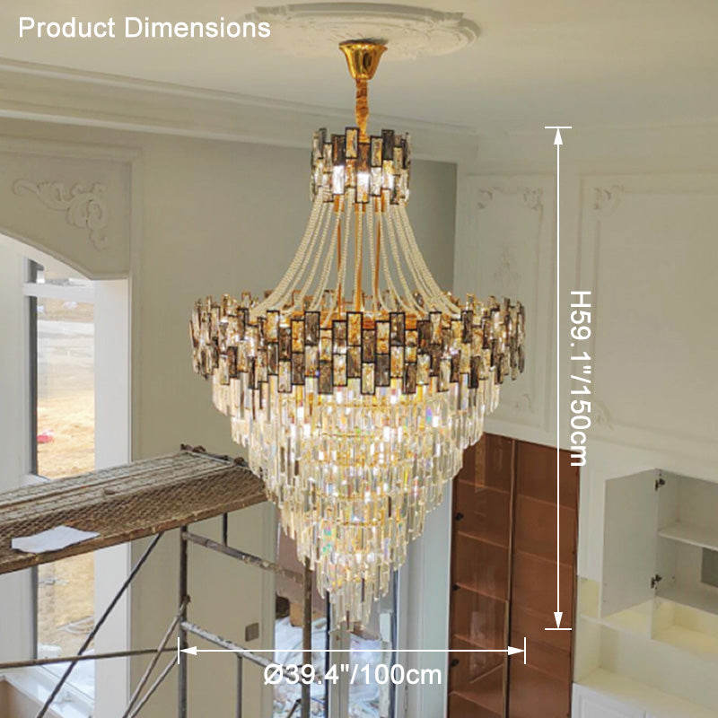 Lustre en cristal massif à plusieurs niveaux WOMO-WM2380