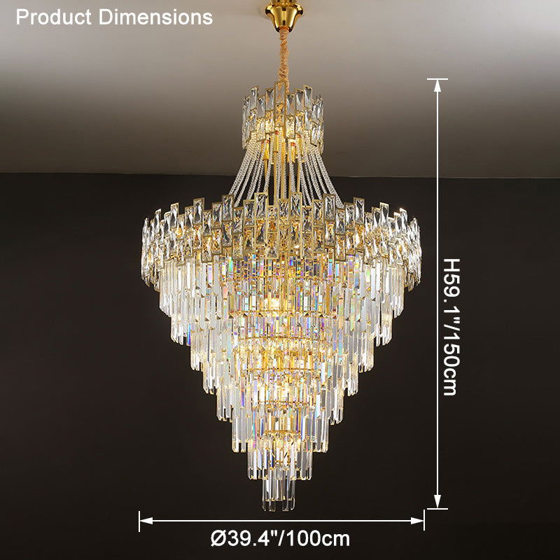 Lustre en cristal massif à plusieurs niveaux WOMO-WM2380