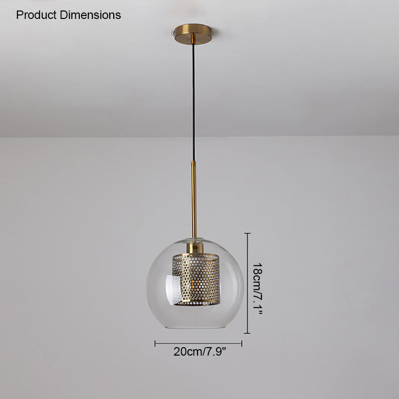 WOMO Élégant Rond/Cylindre Verre Suspension Lumineuse-WM2095