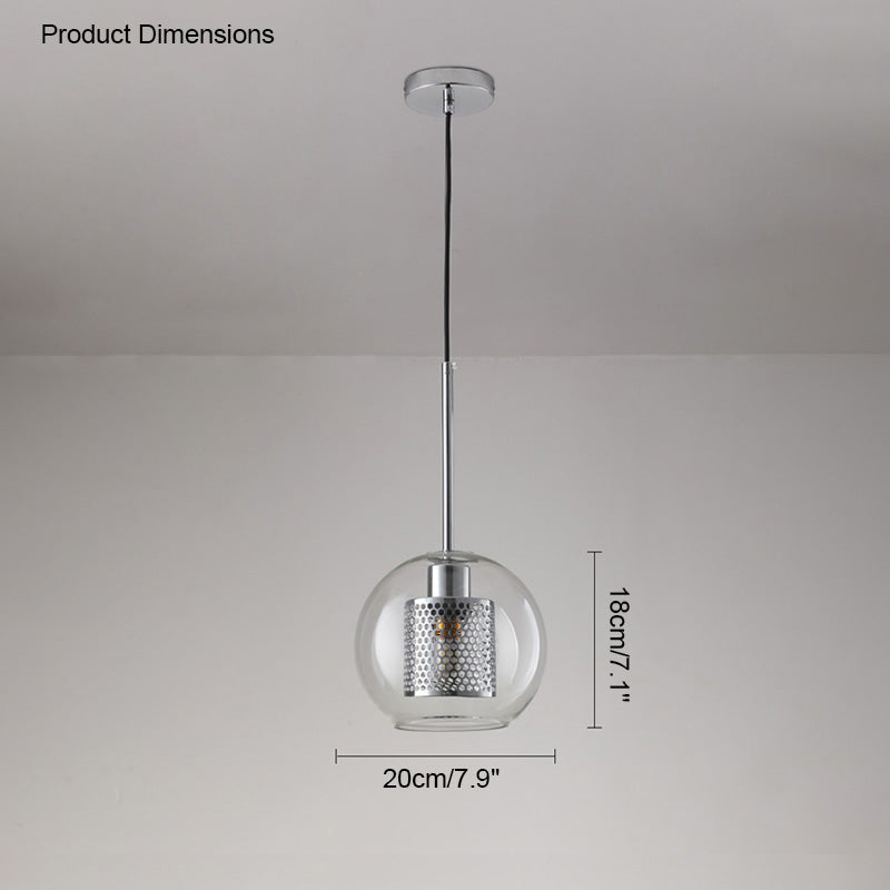 WOMO Élégant Rond/Cylindre Verre Suspension Lumineuse-WM2095