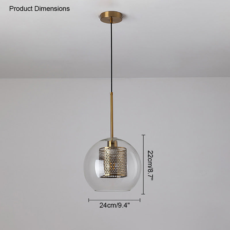 WOMO Élégant Rond/Cylindre Verre Suspension Lumineuse-WM2095