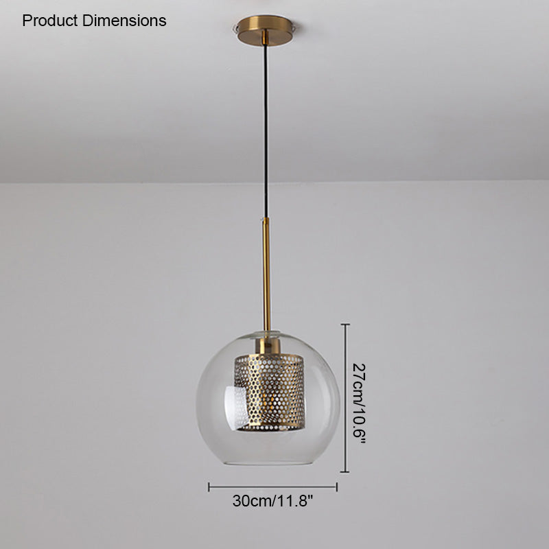 WOMO Élégant Rond/Cylindre Verre Suspension Lumineuse-WM2095