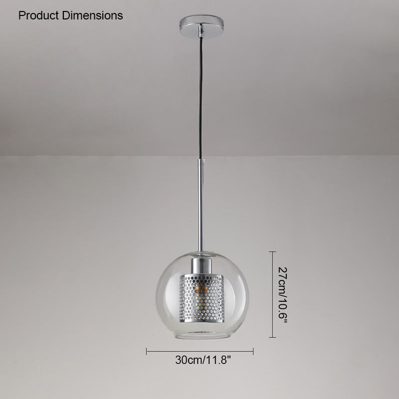 WOMO Élégant Rond/Cylindre Verre Suspension Lumineuse-WM2095