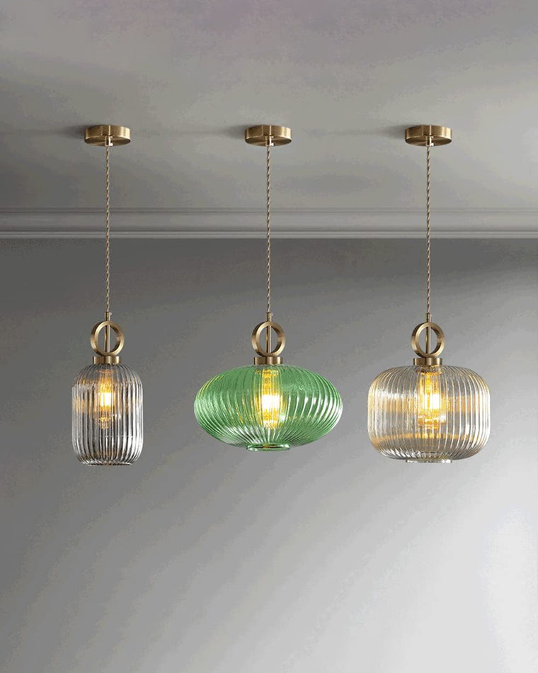 WOMO Suspension Abat Jour Verre Strié-WM2264