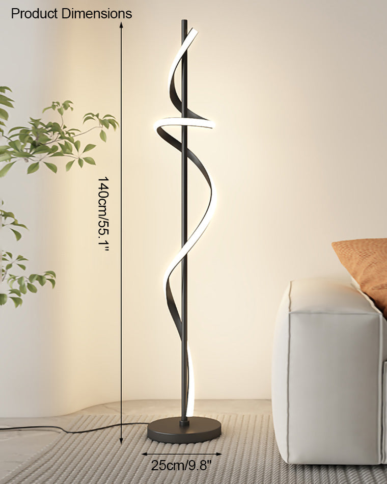 Lampadaire en spirale dimmable WOMO-WM7073