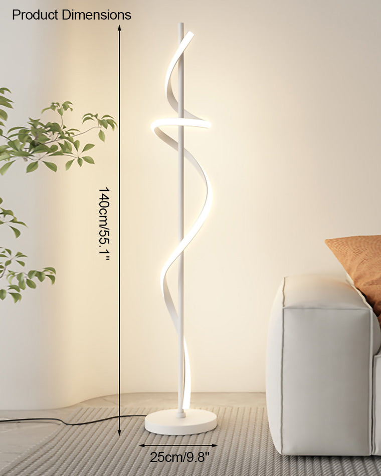 Lampadaire en spirale dimmable WOMO-WM7073