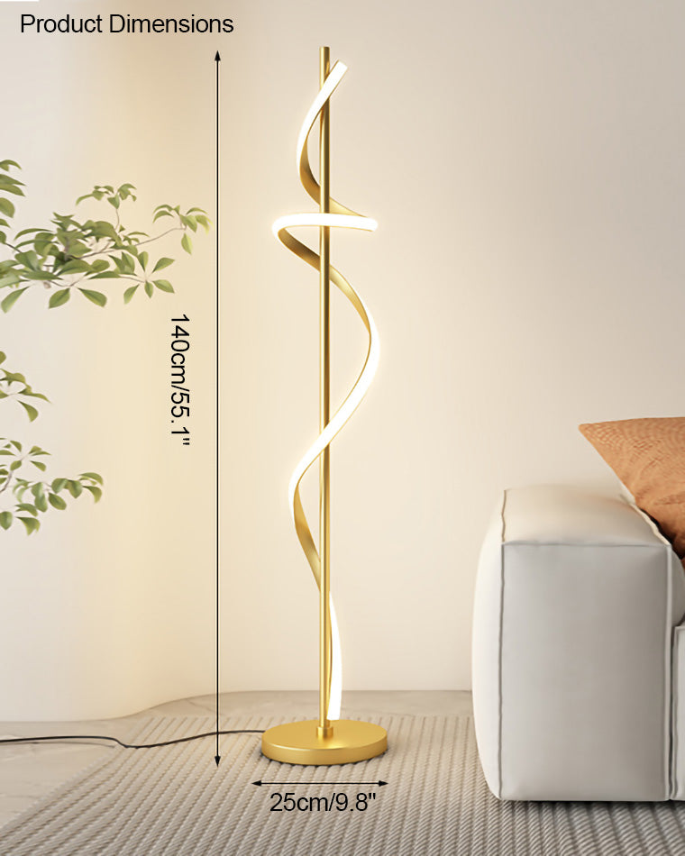 Lampadaire en spirale dimmable WOMO-WM7073