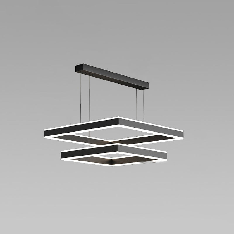 WOMO Lustre Rectangulaire Led Noir-WM2016
