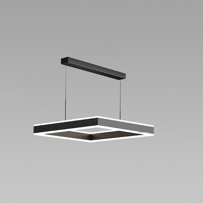 WOMO Lustre Rectangulaire Led Noir-WM2016