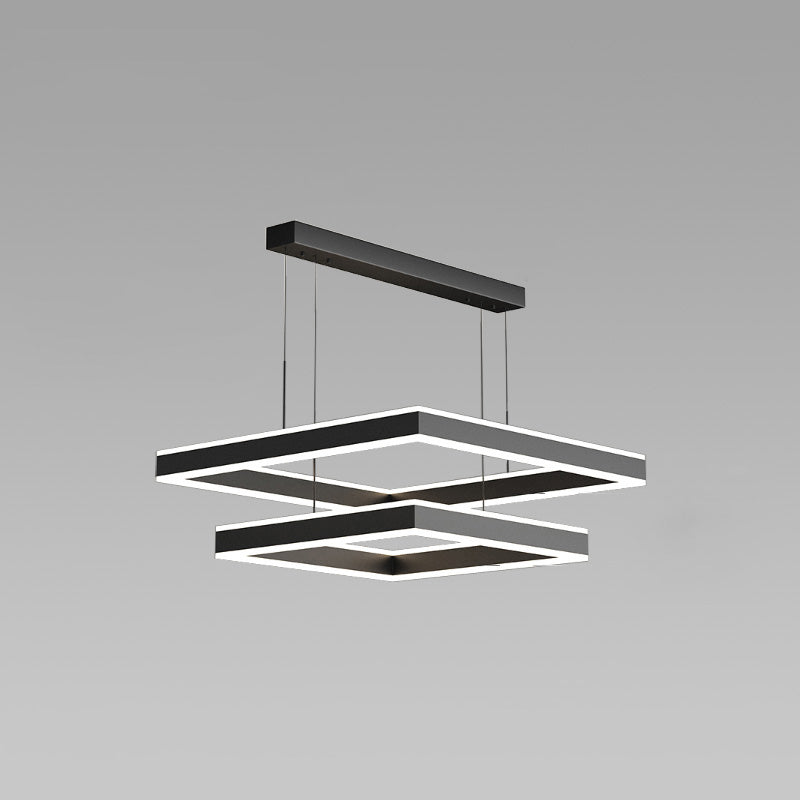 WOMO Lustre Rectangulaire Led Noir-WM2016