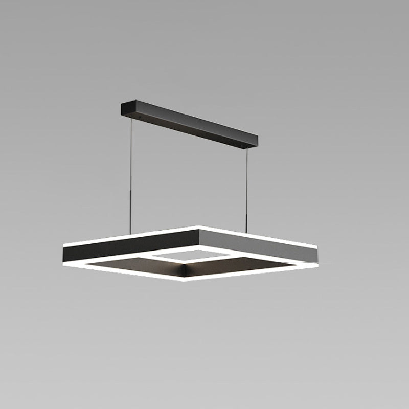 WOMO Lustre Rectangulaire Led Noir-WM2016