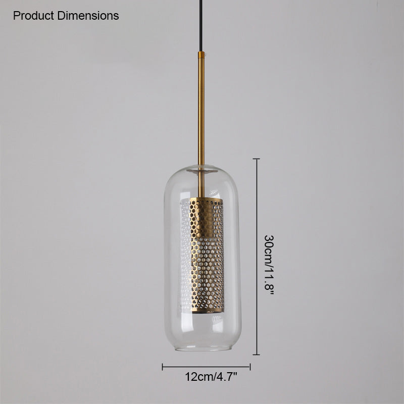 WOMO Élégant Rond/Cylindre Verre Suspension Lumineuse-WM2095