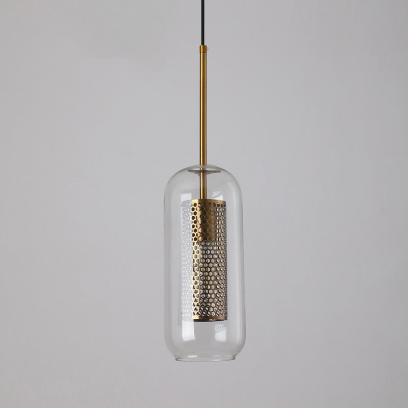 WOMO Élégant Rond/Cylindre Verre Suspension Lumineuse-WM2095