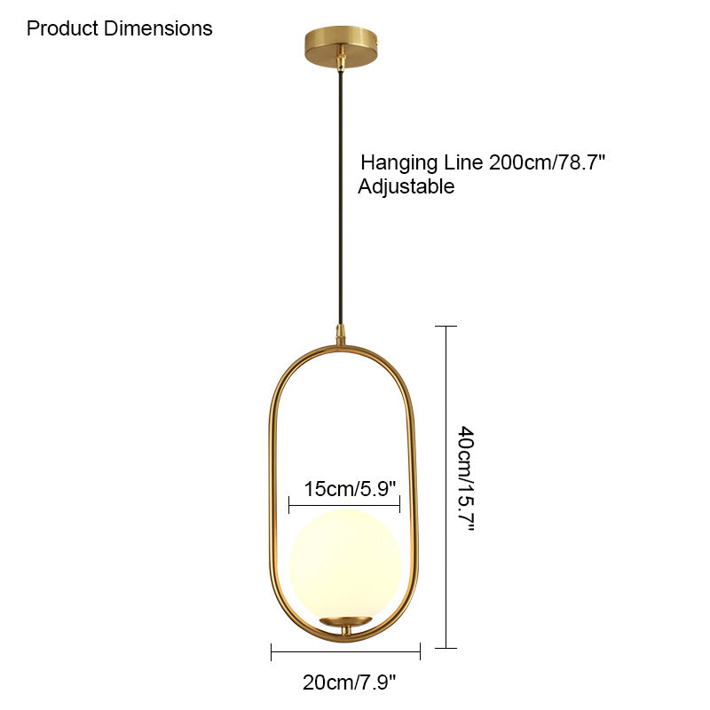 Suspension Globe en verre WOMO-WM2097