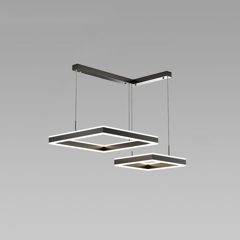 WOMO Lustre Rectangulaire Led Noir-WM2016