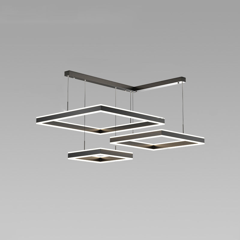 WOMO Lustre Rectangulaire Led Noir-WM2016