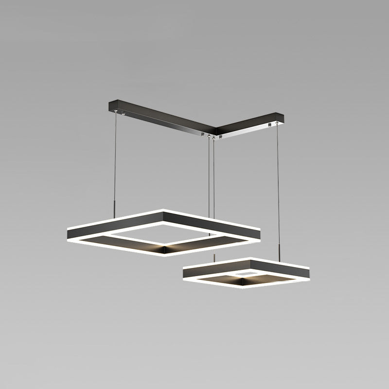 WOMO Lustre Rectangulaire Led Noir-WM2016