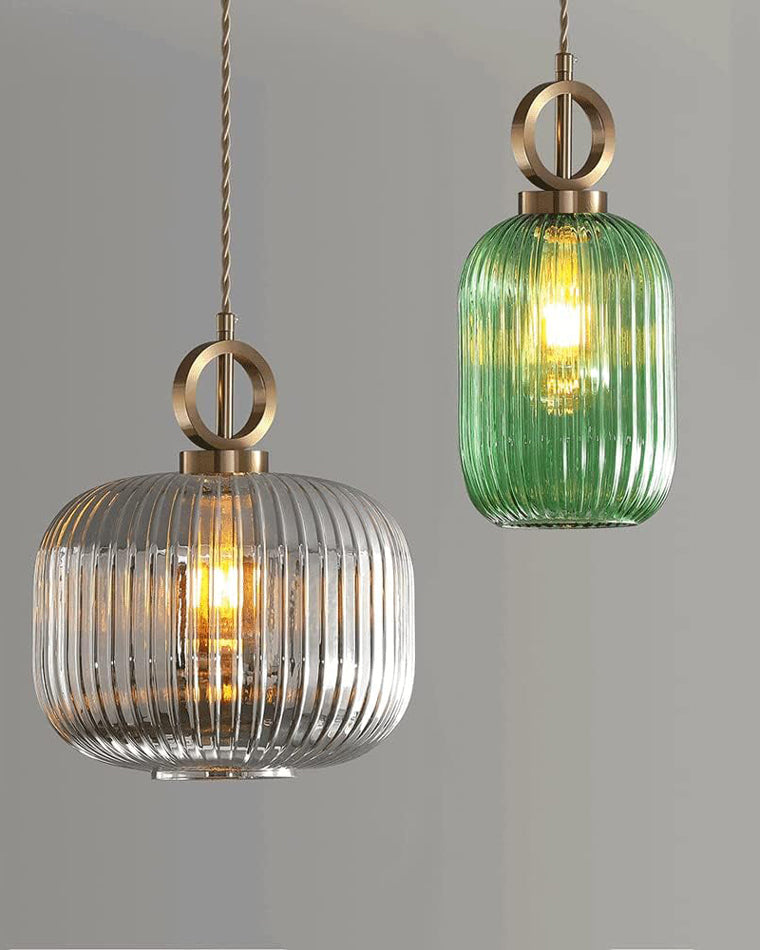 WOMO Suspension Abat Jour Verre Strié-WM2264