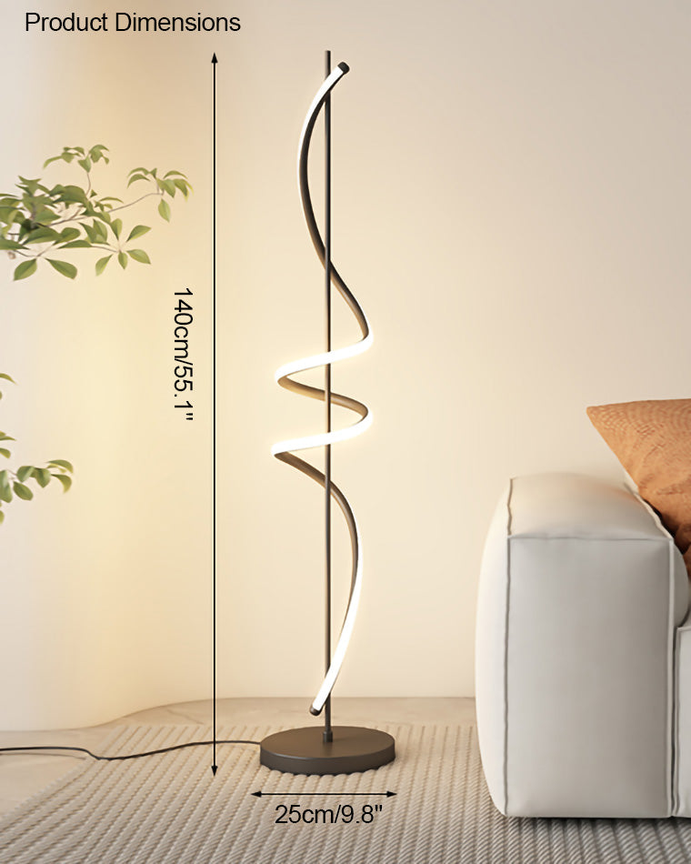Lampadaire en spirale dimmable WOMO-WM7073