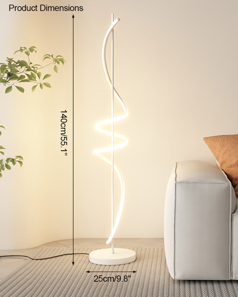 Lampadaire en spirale dimmable WOMO-WM7073