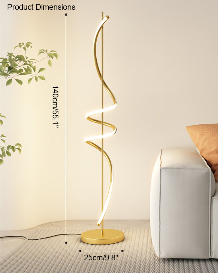 Lampadaire en spirale dimmable WOMO-WM7073