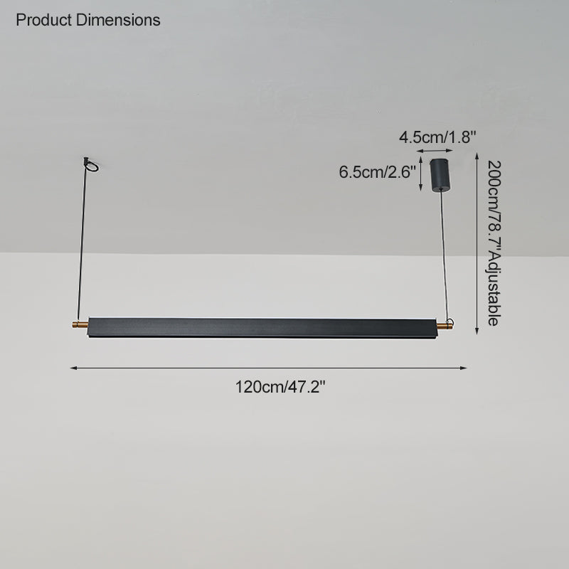 WOMO Suspension Lineaire Led Noir Modern-WM2182