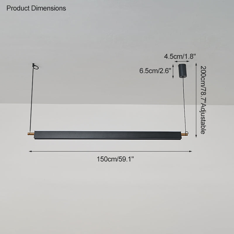 WOMO Suspension Lineaire Led Noir Modern-WM2182