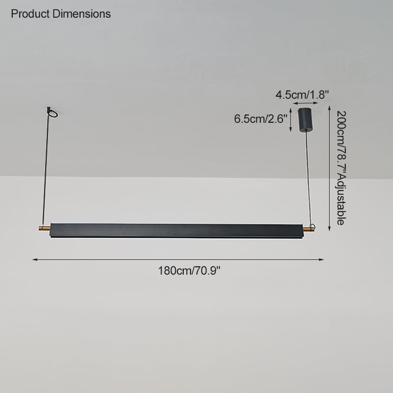 WOMO Suspension Lineaire Led Noir Modern-WM2182