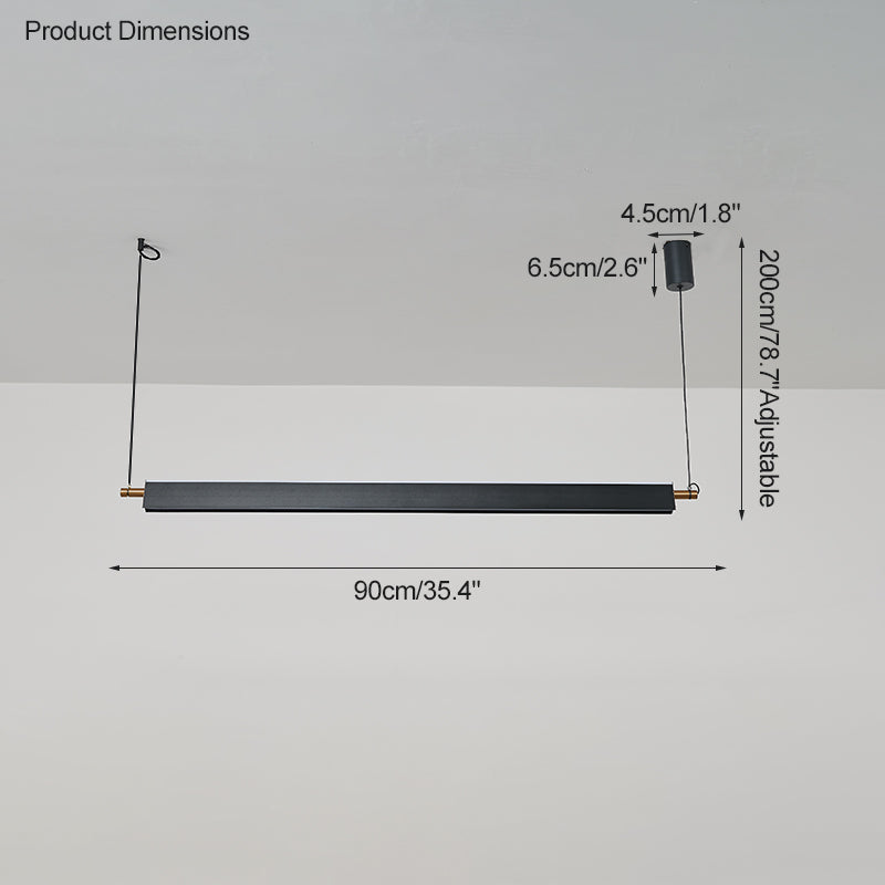 WOMO Suspension Lineaire Led Noir Modern-WM2182