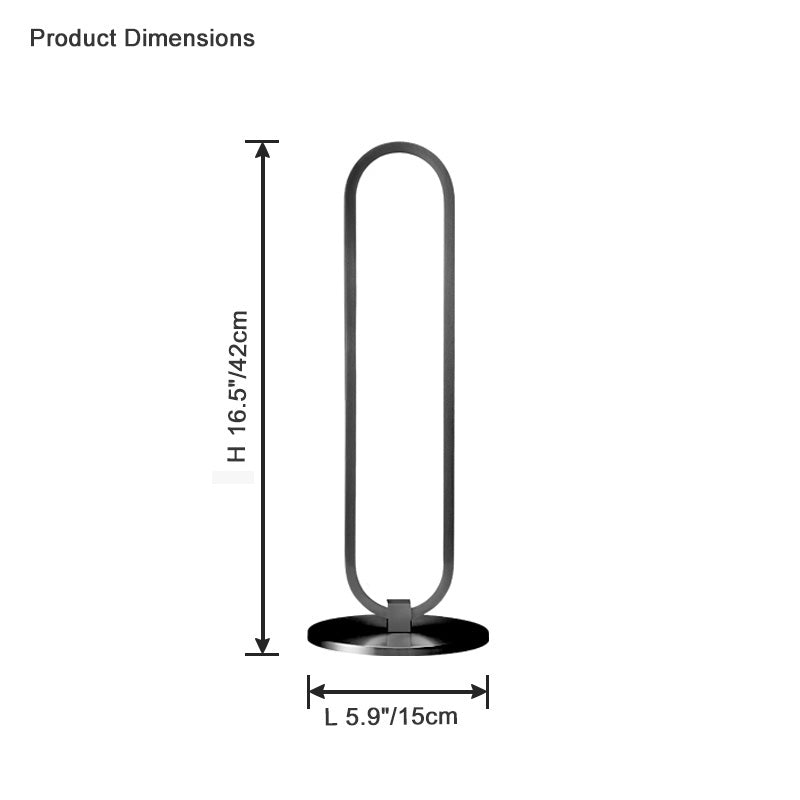 WOMO Longue lampe de table ovale à LED en laiton-WM8034