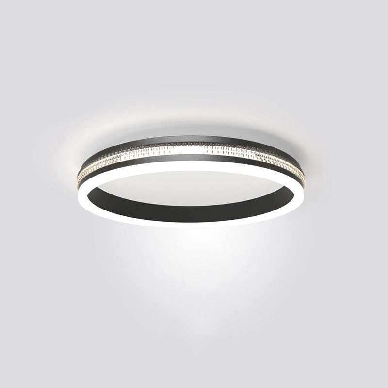 WOMO Plafonnier LED Carré Rond Noir - WM1058