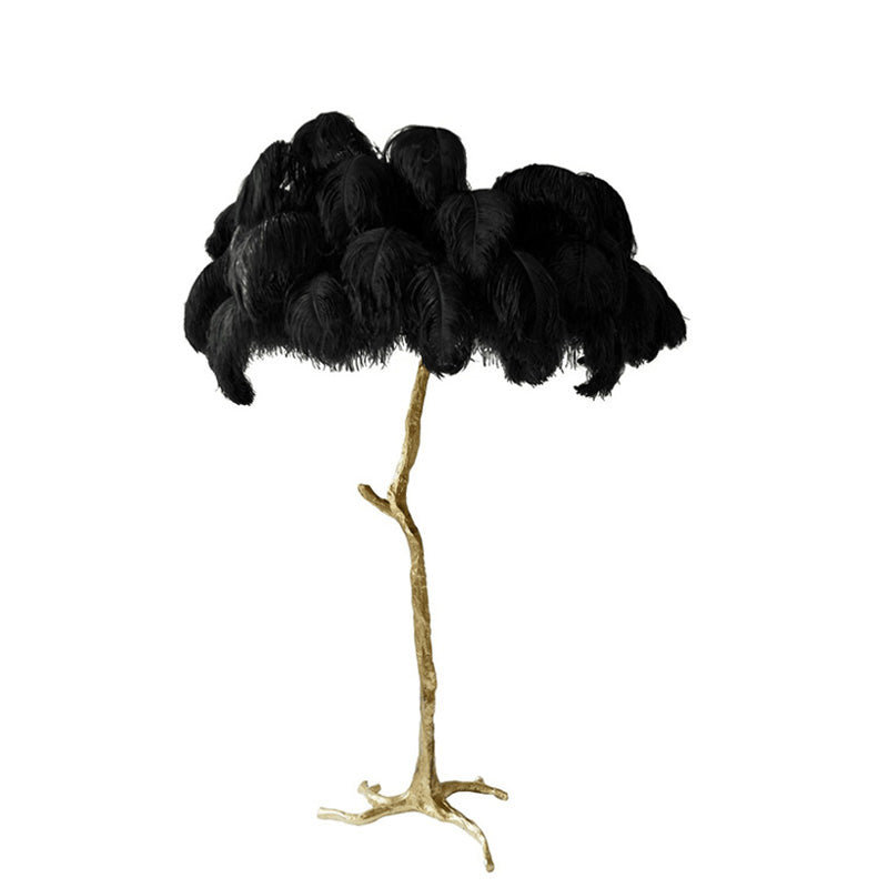 WOMO Lampe sur Pied Arbre Palmier Plumes - WM7000